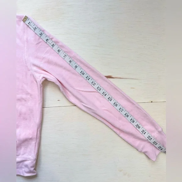 VTG F21 Light Baby Pink Velour Zip up Track Jacket Hoodie L - Picture 6 of 9